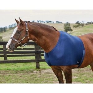 WeatherBeeta Stretch Shoulder Guard in Navy, Full Size (Horse)